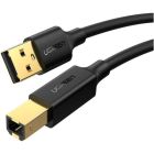 Кабель для принтера USB 2.0 AM/BM 3.0m US135 black Ugreen (10351)