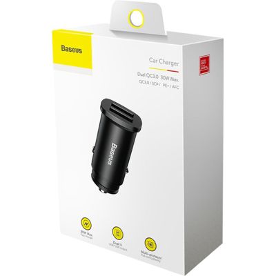 Зарядний пристрій Baseus Square metal A+A 30W Black (CCALL-DS01)