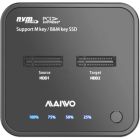 Док-станція для накопичувачів Maiwo 2*NVMe M.2 SSD Key M/B+M USB 3.1 Gen2 Type-C (K3016P)