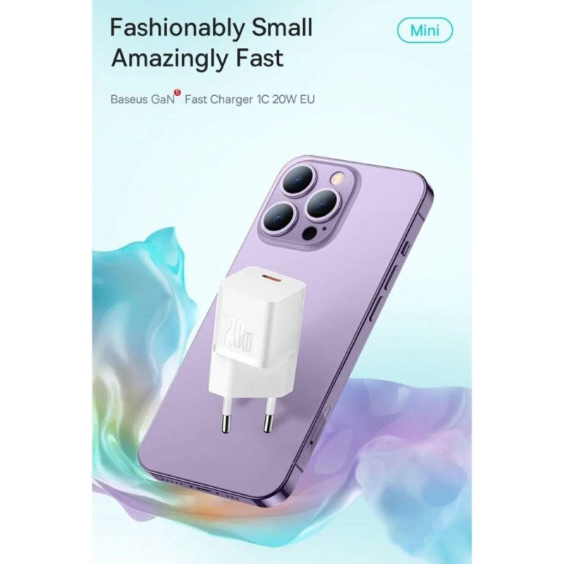 Зарядное устройство Baseus GaN5 Fast Charger USB-C 20W white (CCGN050102)