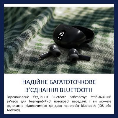 Навушники Philips (TAT2520BK/00) Wireless Black (TAT2520BK/00)