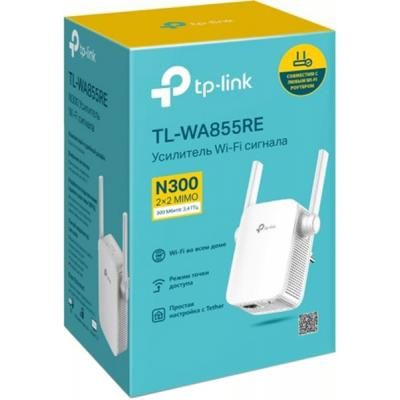 Ретранслятор TP-Link (TL-WA855RE) 802.11n 2.4 ГГц, N300, 1хFE LAN (TL-WA855RE)