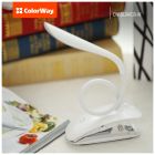 Настільна лампа ColorWay LED Flexible & Clip з вбудованим акумулятором 500mAh (CW-DL04FCB-W)