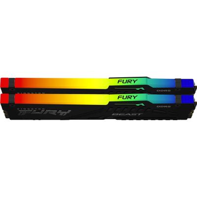 Модуль пам\'яті для комп\'ютера DDR5 16GB (2x8GB) 6000 MHz FURY Beast RGB Kingston Fury (ex.HyperX) (KF560C36BBEAK2-16)