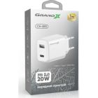 Зарядное устройство Grand-X (CH-890) Fast Charge 1xUSB-C PD20W + 1xUSB QC4.0 + AFC SCP FCP Black (CH-890)
