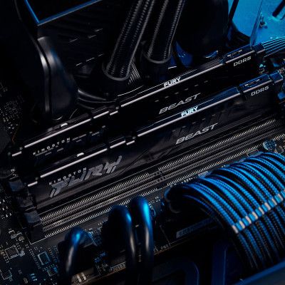 Модуль пам\'яті для комп\'ютера DDR5 16GB (2x8GB) 5600 MHz Beast Kingston Fury (ex.HyperX) (KF556C36BBEK2-16)