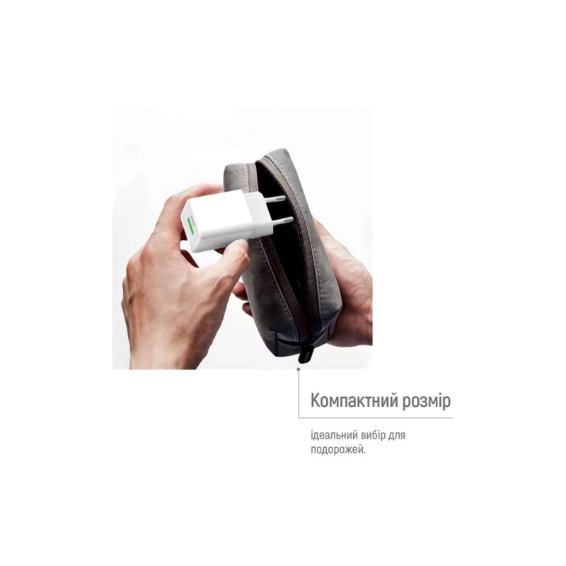 Зарядное устройство ColorWay GaN Mini 35W PD Port PPS USB (Type-C PD + USB QC4.0) white (CW-CHS055PD-WT)