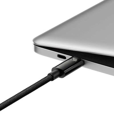 Дата кабель USB-C to USB-C 2.0m 240W Black Baseus (CAWJ040101)