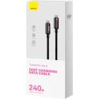 Дата кабель USB-C to USB-C 2.0m 240W Black Baseus (CAWJ040101)
