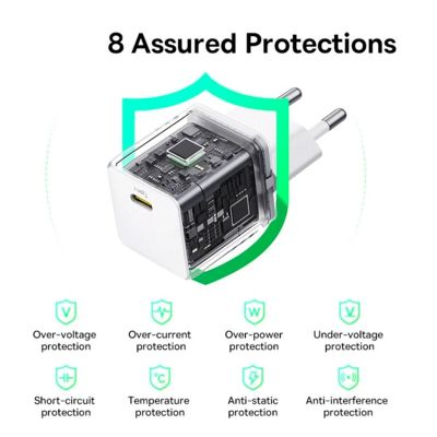 Зарядний пристрій Baseus Palm Fast Charger 1C 30W + Cable 1.0m Type-C 60W white (P10111605213-01)
