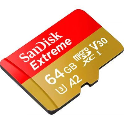 Карта пам\'яті SanDisk 64GB microSD class 10 UHS-I Extreme For Action Cams and Dro (SDSQXAH-064G-GN6AA)