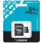 Карта пам\'яті Kingston 64GB microSDXC сlass 10 UHS-I U3 V30 A2 Canvas Go Plus G4 (SDCG4/64GB)