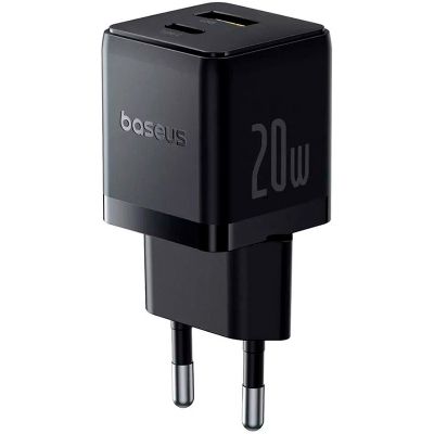 Зарядний пристрій Baseus Palm Fast Charger C+U 20W black (P10111608113-00)