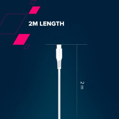 Дата кабель USB-C to USB-C 2.0m CC60SC 60W White Canyon (CNS-CC60SC20W)