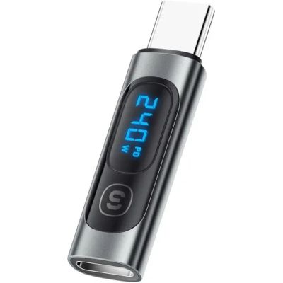Переходник USB-C F to USB-C M digital display Essager (EZJTT-TX0G-P)
