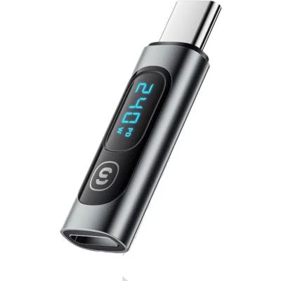 Переходник USB-C F to USB-C M digital display Essager (EZJTT-TX0G-P)