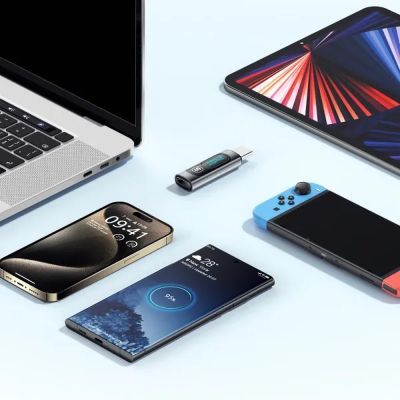 Переходник USB-C F to USB-C M digital display Essager (EZJTT-TX0G-P)