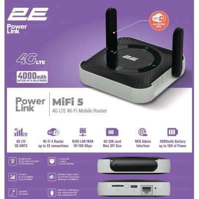 Маршрутизатор 2E PowerLink MiFi-5 2025 (794300866700)