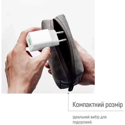 Зарядний пристрій ColorWay USB-C PD20W + 1xUSB QC4.0 white (CW-CHS062PD-WT)