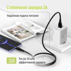 Дата кабель USB 2.0 AM to Micro 5P 1.0m 3A textured PVC black ColorWay (CW-CBUM094-BK)