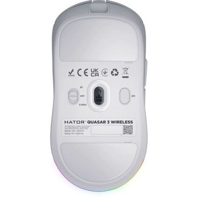 Мышка Hator Quasar 3 Wireless White (HTM731)