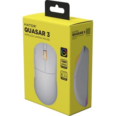 Мышка Hator Quasar 3 Wireless White (HTM731)