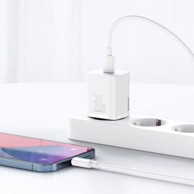 Зарядное устройство Baseus Super Si quick charger IC 30W white (CCSUP-J02)
