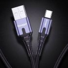 Дата кабель USB 2.0 AM to USB-C 2.0m 3A LED black Essager (EXCT-XGA0G)