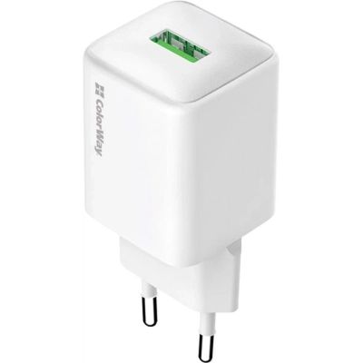 Зарядний пристрій ColorWay USB QC3.0 18W white (CW-CHS063Q-WT)