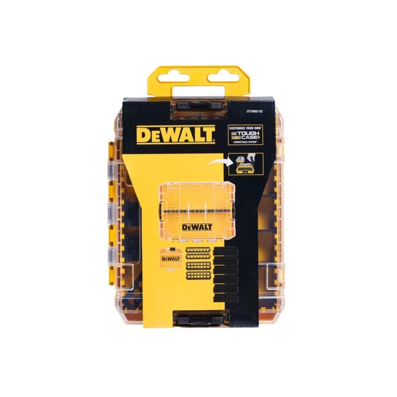 Ящик для інструментів DeWALT для біт системи TSTAK Tough Case М з футляро та касетами 4 шт, роздільники 6шт (DT70802)