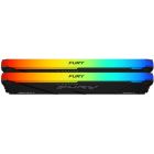 Модуль пам\'яті для комп\'ютера DDR4 32GB (2x16GB) 3200 MHz Beast RGB Black Kingston Fury (ex.HyperX) (KF432C16BB12AK2/32WP)