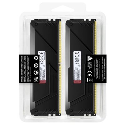 Модуль пам\'яті для комп\'ютера DDR4 32GB (2x16GB) 3200 MHz Beast RGB Black Kingston Fury (ex.HyperX) (KF432C16BB12AK2/32WP)