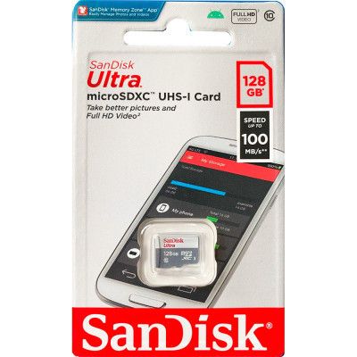 Карта памяти SanDisk 128GB microSDXC class 10 UHS-I Ultra (SDSQUNR-128G-GN3MN)