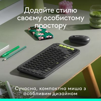 Мышка Logitech POP Mouse With Emoji Bluetooth Graphite (910-007412)