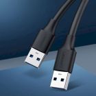 Дата кабель USB 2.0 AM/AM 0.5m US102 black Ugreen (10308)