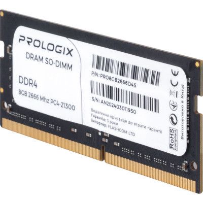Модуль пам\'яті для ноутбука SoDIMM DDR4 8GB 2666 MHz Prologix (PRO8GB2666D4S)