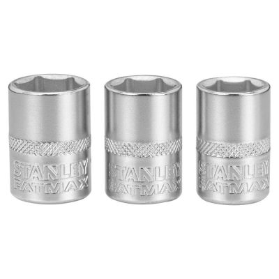 Набор торцевых головок Stanley торцевых 1/4" Maxi Drive, с шестигранным профилем, 3 шт: 11, 12, 13 мм. (FMMT17092-0)