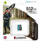 Карта пам\'яті Kingston 512GB microSDXC сlass 10 UHS-I U3 V30 A2 Canvas Go Plus G4 (SDCG4/512GBSP)
