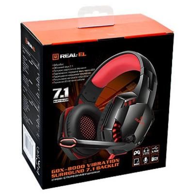Наушники REAL-EL GDX-8000 Vibration Surround 7.1 Backlit (EL124100017)