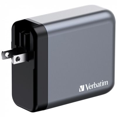 Зарядное устройство Verbatim GaN 140 W 4 ports (2xUSB-C-140 W,USB-C 20 W /USB-A -3.0) (32203)