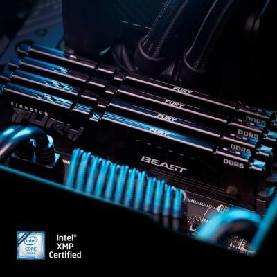 Модуль пам\'яті для комп\'ютера DDR5 64GB (2x32GB) 5200 MHz Beast Black Kingston Fury (ex.HyperX) (KF552C40BB2K2-64)