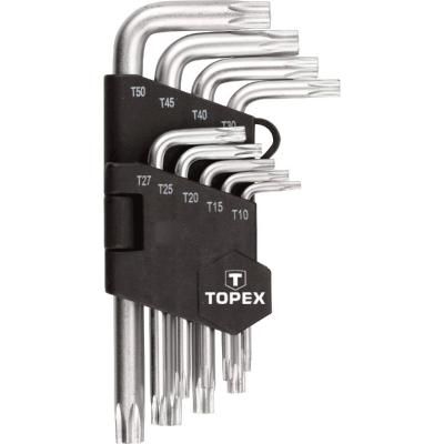 Набор инструментов Topex ключи шестигранные Torx T10-T50, набор 9 шт.*1 уп. (35D960)