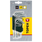 Набор инструментов Topex ключи шестигранные Torx T10-T50, набор 9 шт.*1 уп. (35D960)