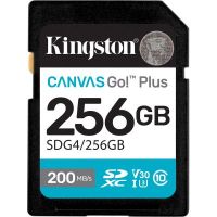 Карта пам\'яті Kingston 256GB SDXC сlass 10 UHS-I U3 V30 Canvas Go Plus G4 (SDG4/256GB)