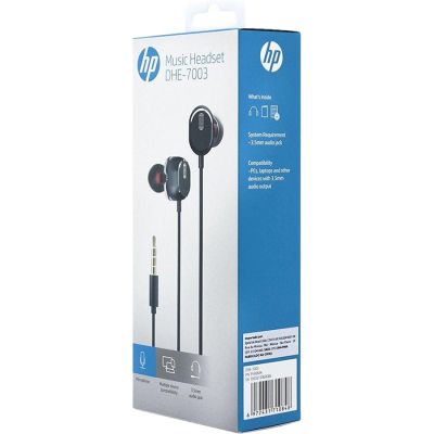 Наушники HP (DHE-7003) Volume Control Black (DHE-7003)