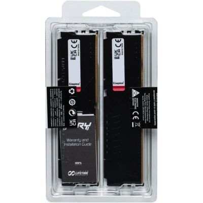Модуль пам\'яті для комп\'ютера DDR5 64GB (2x32GB) 5600 MHz Fury Beast Black Kingston Fury (ex.HyperX) (KF556C36BBE2K2-64)
