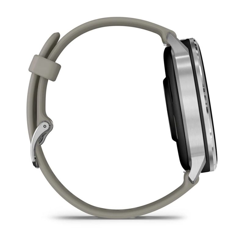 Смарт-годинник Garmin Venu 4 45mm Silver Bezel with Silver Gray Silicone Band (010-03014-01)