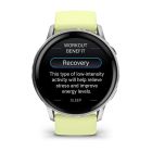 Смарт-часы Garmin Venu 4 45mm Silver Bezel with Citron Silicone Band (010-03014-02)