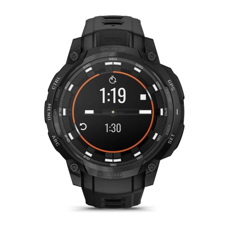 Смарт-годинник Garmin Instinct Crossover AMOLED Tactical Black with Black Silicone (010-03398-42)