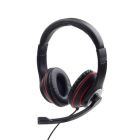 Гарнітура Gembird Black/Red (MHS-03-BKRD)